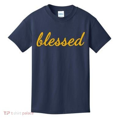 Blessed Yellow Christian Kids T-Shirt