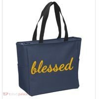Blessed Yellow Christian Tote Bag thumb 2