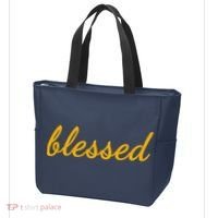 Blessed Yellow Christian Tote Bag thumb 3