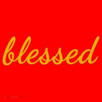Blessed Yellow Christian Santa Hat thumb 1