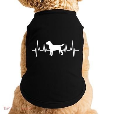 Black Yellow Chocolate Lab Heartbeat Valentine's Labrador Gift Doggie Tank