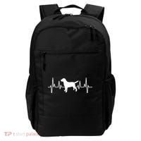 Black Yellow Chocolate Lab Heartbeat Valentine's Labrador Gift Backpack thumb 0