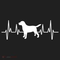 Black Yellow Chocolate Lab Heartbeat Valentine's Labrador Gift Beanie thumb 2