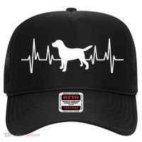 Black Yellow Chocolate Lab Heartbeat Valentine's Labrador Gift Hat thumb 0