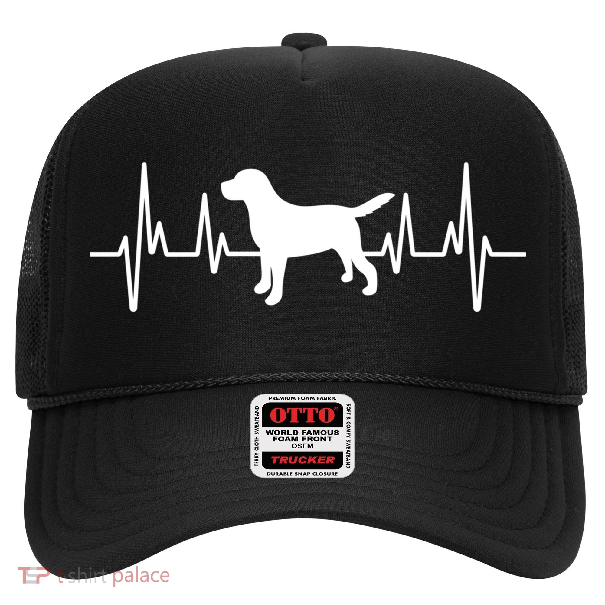 Black Yellow Chocolate Lab Heartbeat Valentine's Labrador Gift Hat