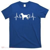 Black Yellow Chocolate Lab Heartbeat Valentine's Labrador Gift T-Shirt thumb 0