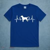 Black Yellow Chocolate Lab Heartbeat Valentine's Labrador Gift T-Shirt thumb 5