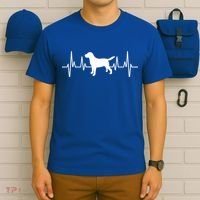 Black Yellow Chocolate Lab Heartbeat Valentine's Labrador Gift T-Shirt thumb 6