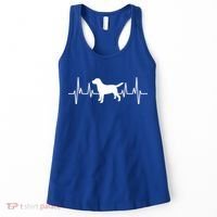 Black Yellow Chocolate Lab Heartbeat Valentine's Labrador Gift Women's Tank Top thumb 0