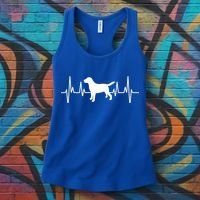 Black Yellow Chocolate Lab Heartbeat Valentine's Labrador Gift Women's Tank Top thumb 3