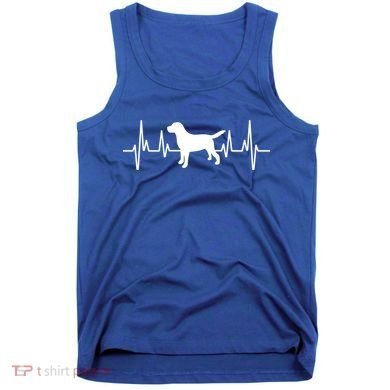 Black Yellow Chocolate Lab Heartbeat Valentine's Labrador Gift Tank Top