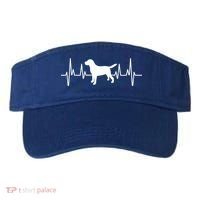 Black Yellow Chocolate Lab Heartbeat Valentine's Labrador Gift Visor thumb 0