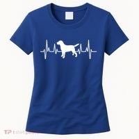 Black Yellow Chocolate Lab Heartbeat Valentine's Labrador Gift Women's T-Shirt thumb 0