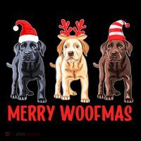 Black Yellow Chocolate Lab Christmas Labrador Merry Woofmas Gift Coffee Mug thumb 5