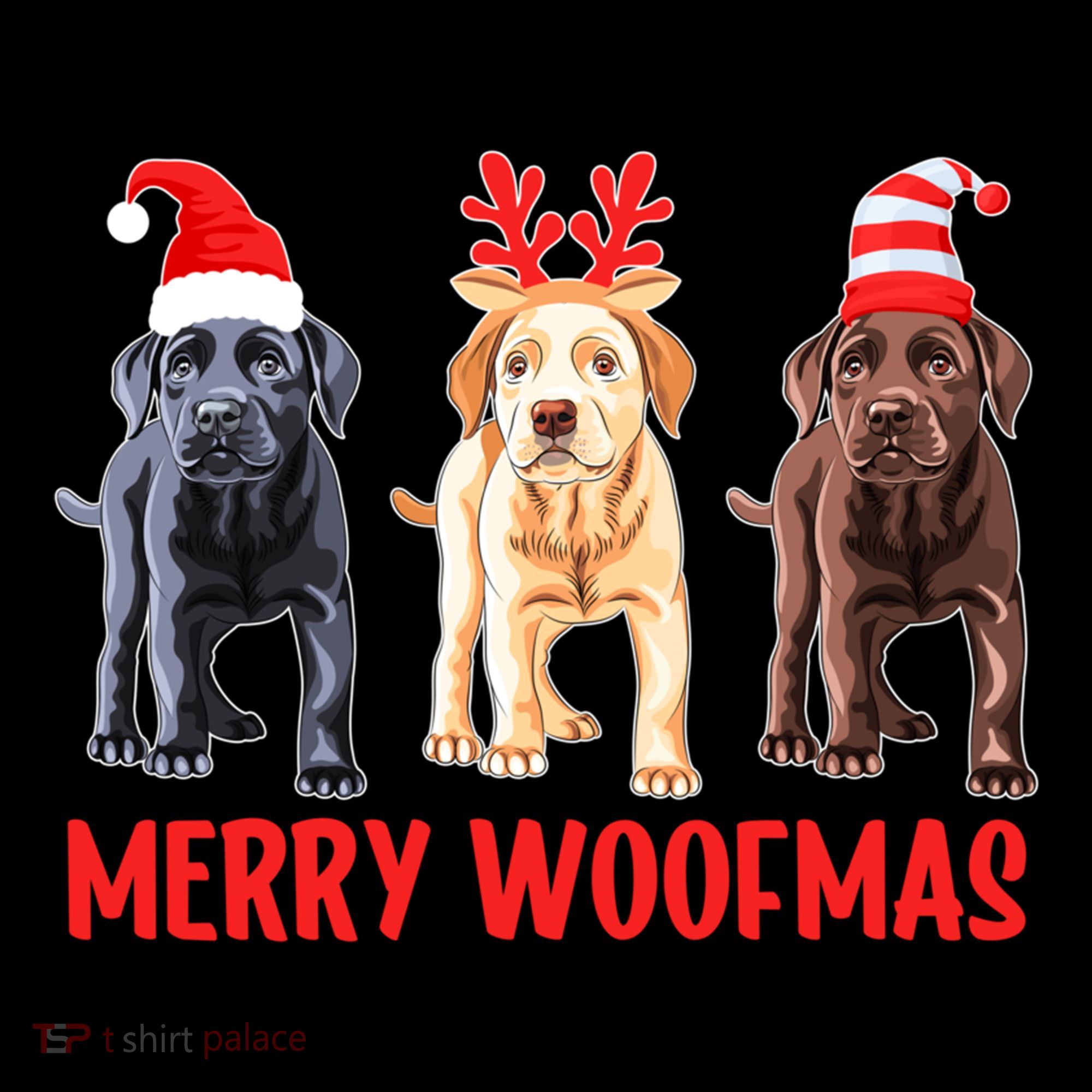 Black Yellow Chocolate Lab Christmas Labrador Merry Woofmas Gift Coffee Mug