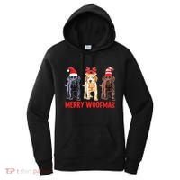 Black Yellow Chocolate Lab Christmas Labrador Merry Woofmas Gift Women's Hoodie thumb 0