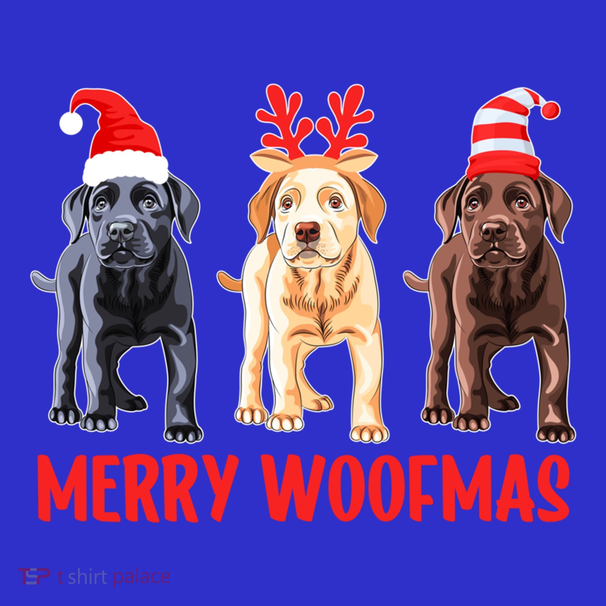 Black Yellow Chocolate Lab Christmas Labrador Merry Woofmas Gift Button