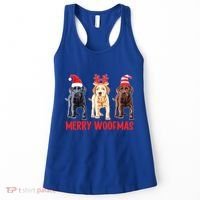 Black Yellow Chocolate Lab Christmas Labrador Merry Woofmas Gift Women's Tank Top thumb 0