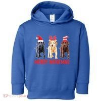 Black Yellow Chocolate Lab Christmas Labrador Merry Woofmas Gift Toddler Hoodie thumb 0
