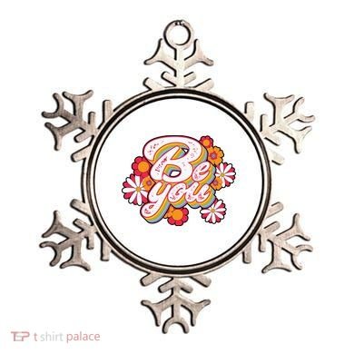 Be You Colorful Retro Vintage Floral Ornament