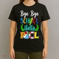 Bye Bye School Hello Pool T-Shirt thumb 4