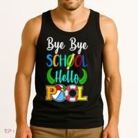 Bye Bye School Hello Pool Tank Top thumb 3