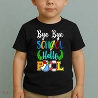 Bye Bye School Hello Pool Toddler T-Shirt thumb 2
