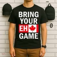 Bring Your Eh Game Canadian Flag Canada T-Shirt thumb 6