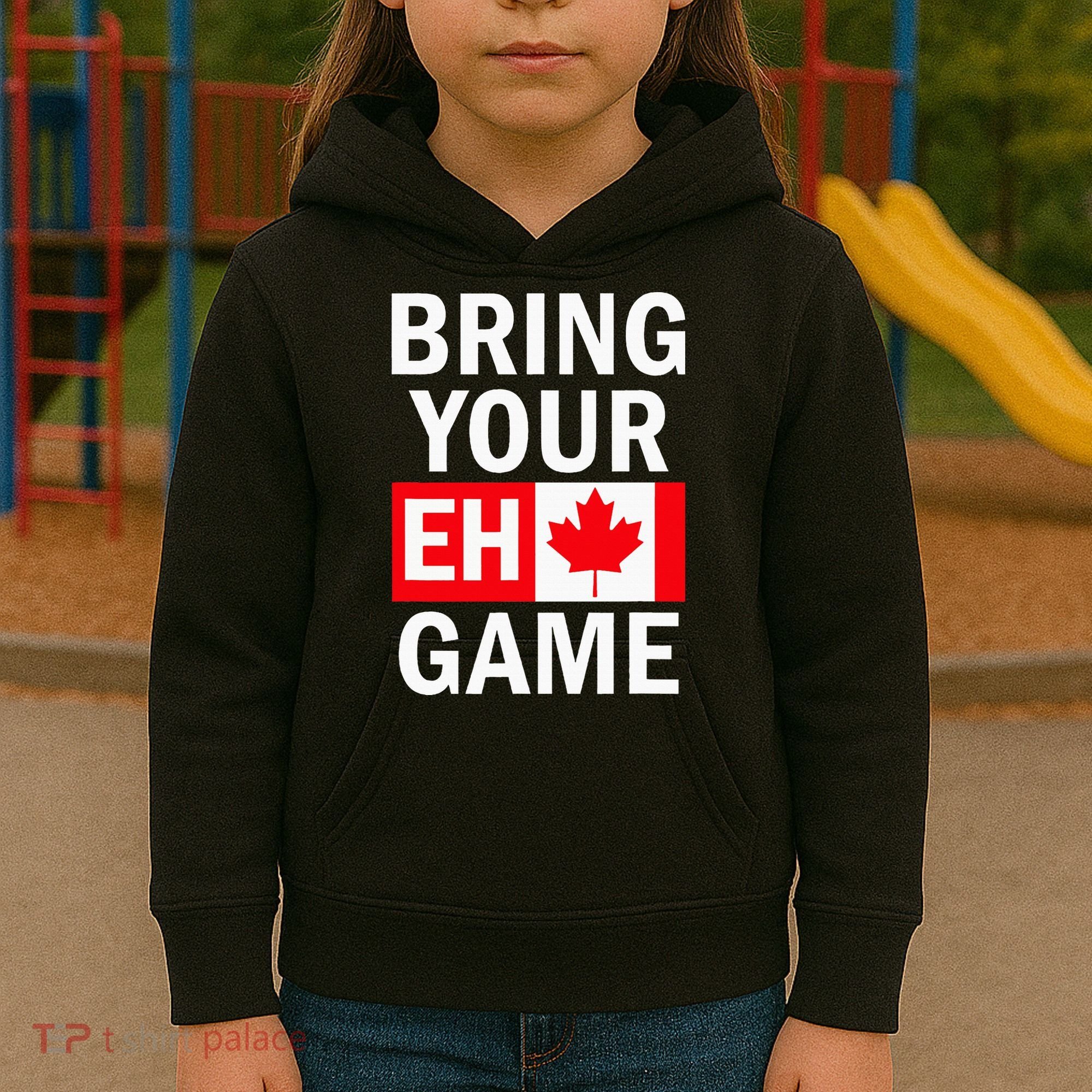 Bring Your Eh Game Canadian Flag Canada Kids Hoodie