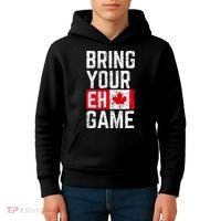 Bring Your Eh Game Canadian Flag Canada Pride Kids Hoodie thumb 4