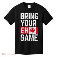 Bring Your Eh Game Canadian Flag Canada Pride Kids T-Shirt thumb 0