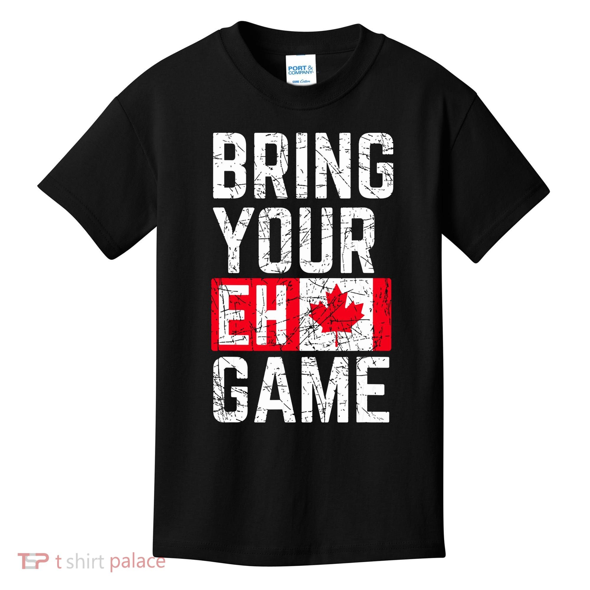 Bring Your Eh Game Canadian Flag Canada Pride Kids T-Shirt