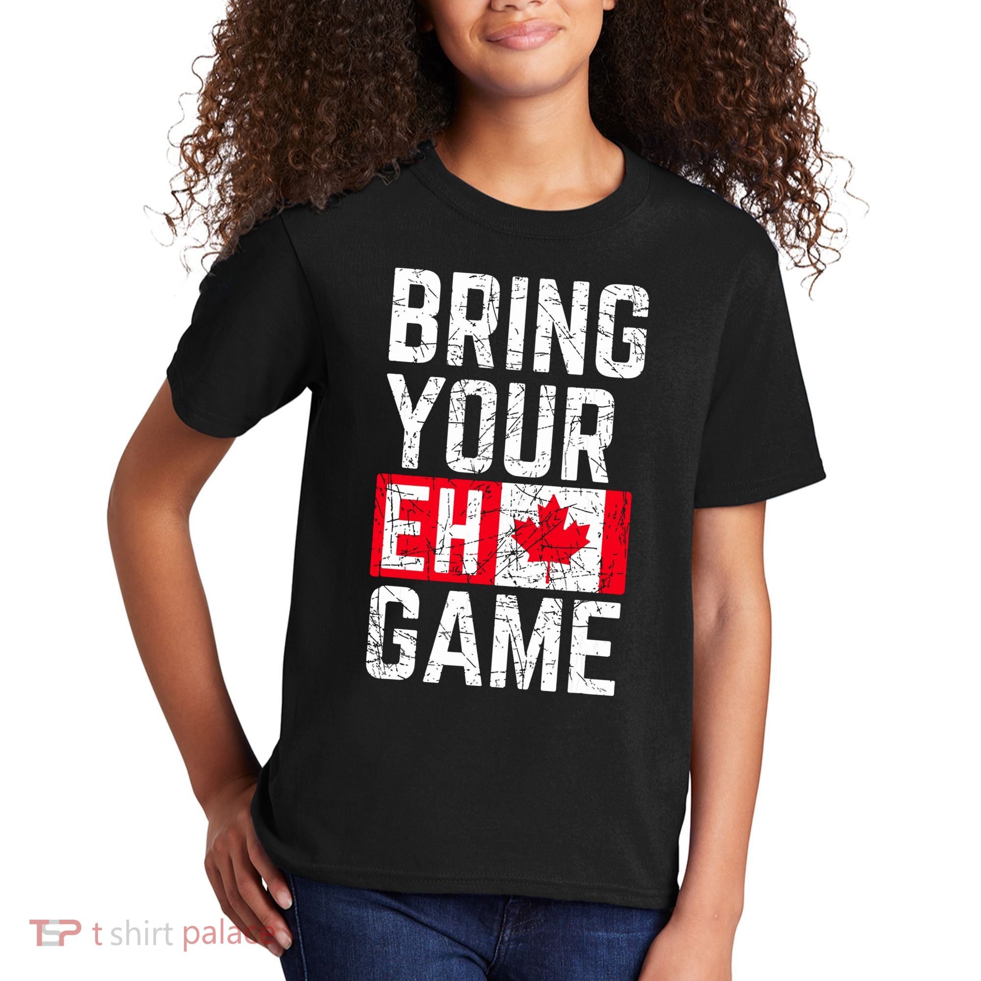 Bring Your Eh Game Canadian Flag Canada Pride Kids T-Shirt