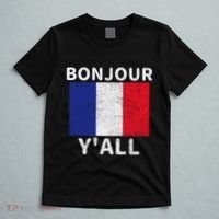 Bonjour YAll French Flag France Pride Funny Print T-Shirt thumb 5