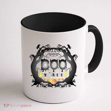 Boo Y'all Funny Halloween Coffee Mug back