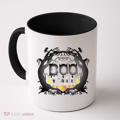 Boo Y'all Funny Halloween Coffee Mug
