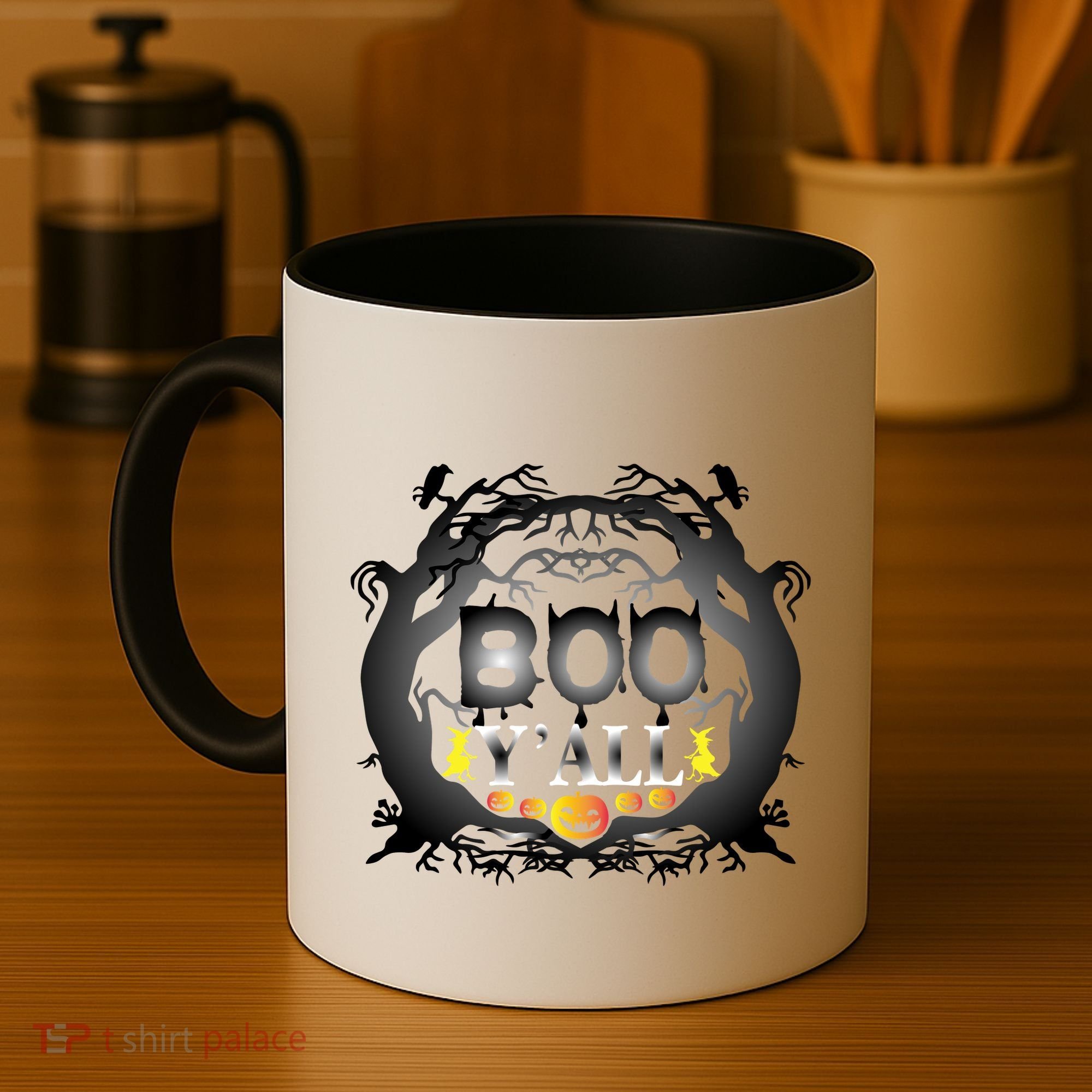 Boo Y'all Funny Halloween Coffee Mug
