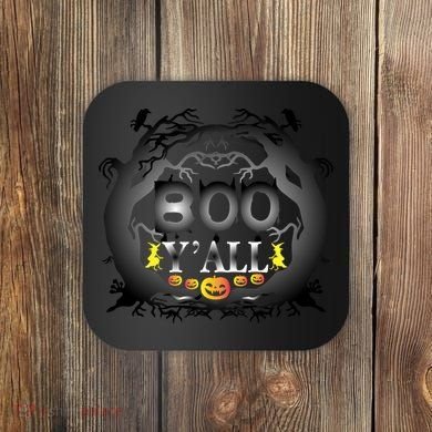 Boo Y'all Funny Halloween Coaster