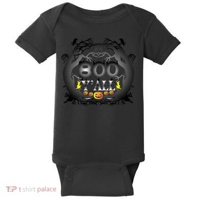 Boo Y'all Funny Halloween Baby Bodysuit