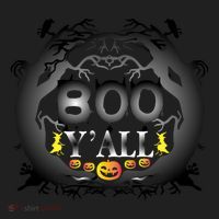 Boo Y'all Funny Halloween Hat thumb 2