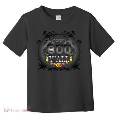 Boo Y'all Funny Halloween Toddler T-Shirt