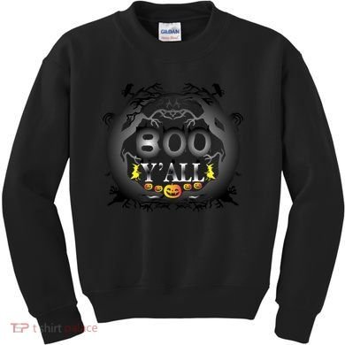 Boo Y'all Funny Halloween Kids Sweatshirt