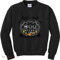 Boo Y'all Funny Halloween Kids Sweatshirt thumb 0