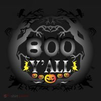 Boo Y'all Funny Halloween Kids Sweatshirt thumb 2