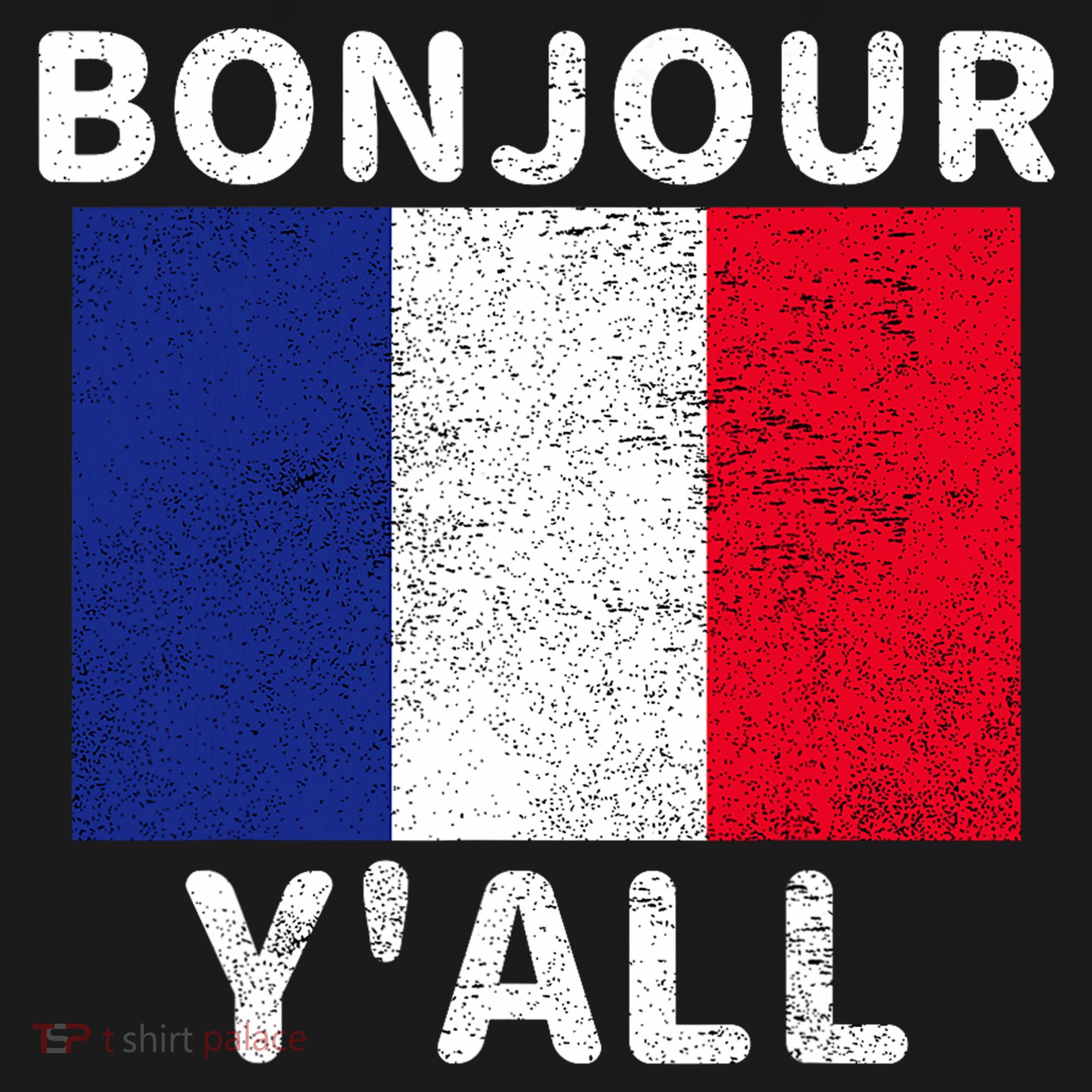 Bonjour Y'all French Flag France Pride  Women's Hoodie