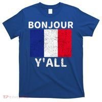 Bonjour Y'all French Flag France Pride  T-Shirt thumb 0