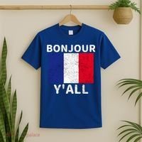 Bonjour Y'all French Flag France Pride  T-Shirt thumb 2