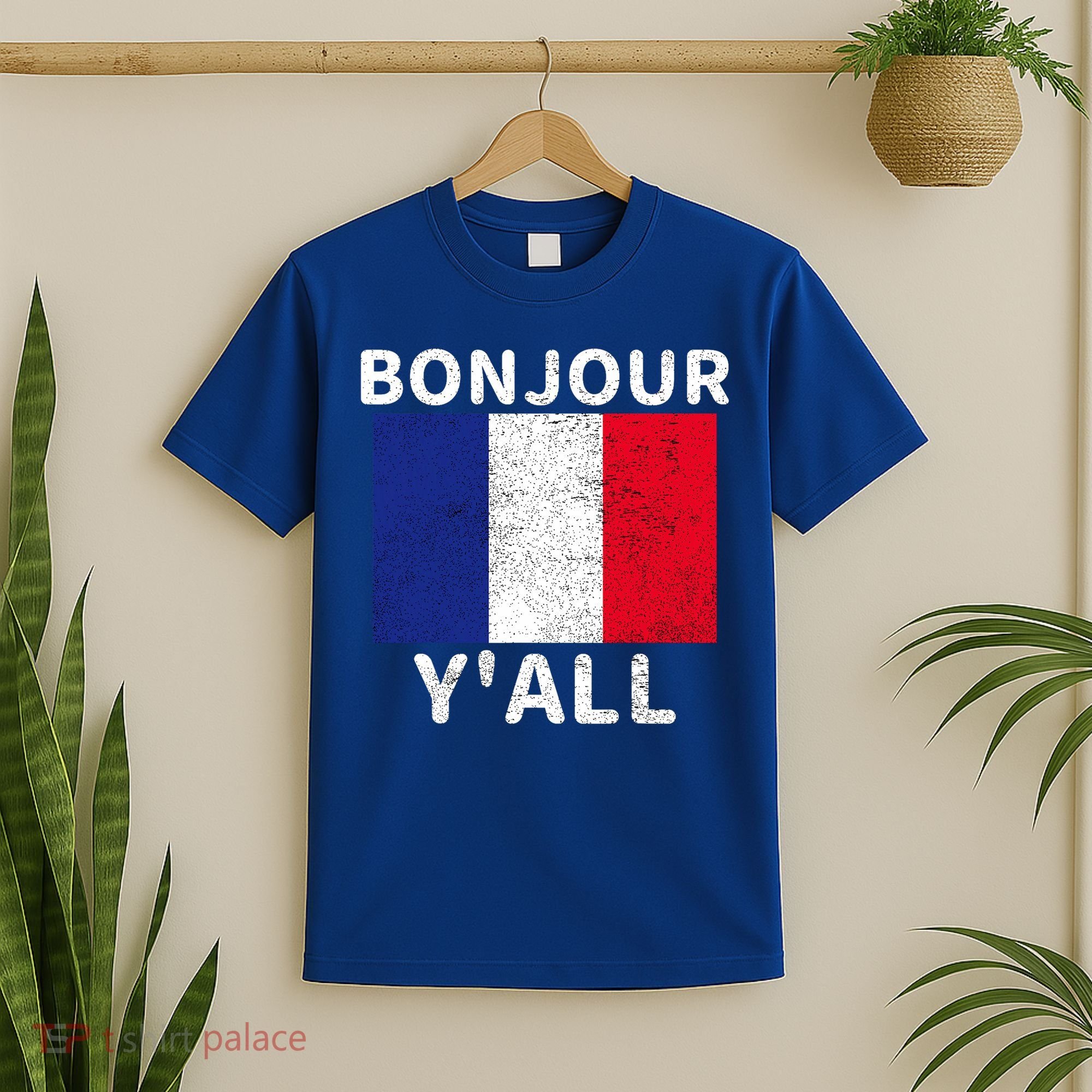 Bonjour Y'all French Flag France Pride  T-Shirt