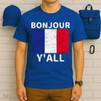 Bonjour Y'all French Flag France Pride  T-Shirt thumb 6