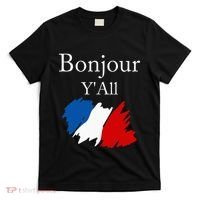 Bonjour YAll Funny French Flag France Lover T-Shirt thumb 0